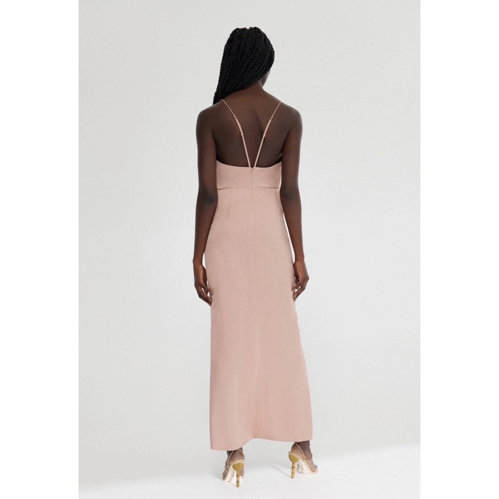Significant Other‎ Aria Satin Cowl Midi Dress Blush Pink Ruched Slip US 6 AU 10 - Picture 2 of 8